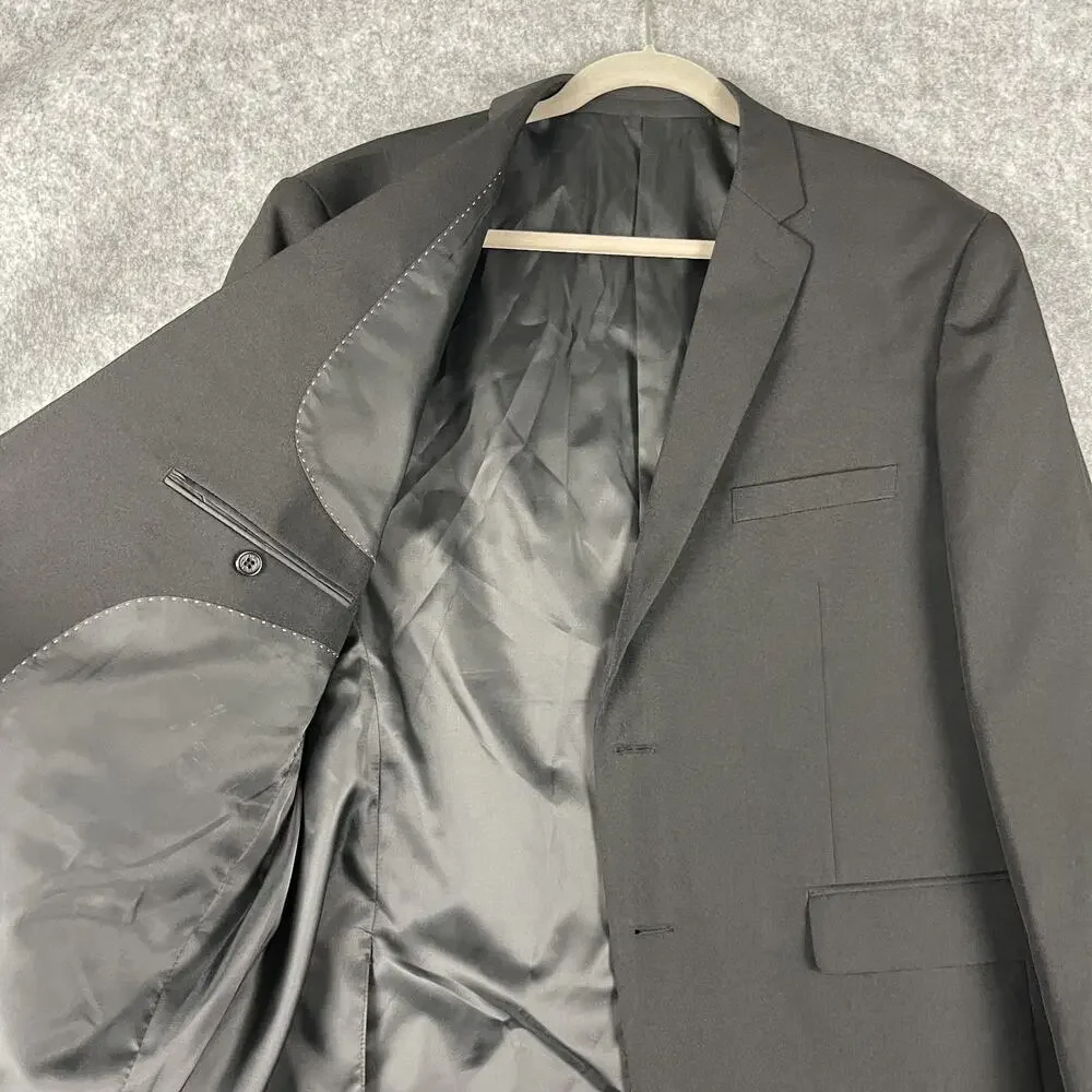 Alain Dupetit‎ Suittech Blazer Sport Coat Jacket Men 44S Black 2 Button NEW